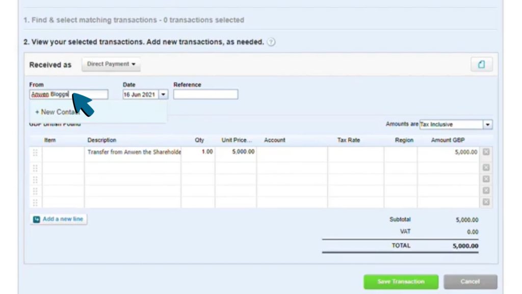 Screenshot of the From and Date fields being filled out