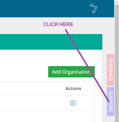 Support tab pull out button